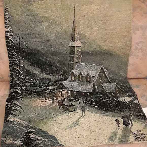 Moonlit Village Tapestry  by Thomas Kinkade - Picture 2 of 4